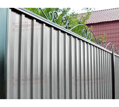 Профилированный лист С-15-1190-0.45 (с гранью) (Printech) RAL 9006