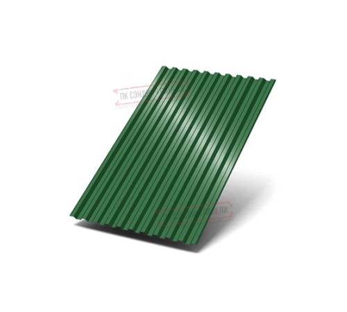 Профилированный лист C21х1000 Полиэстер RAL6002-0.7