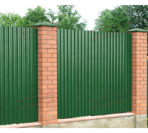 Профилированный лист C21х1000 Полиэстер RAL6002-0.7