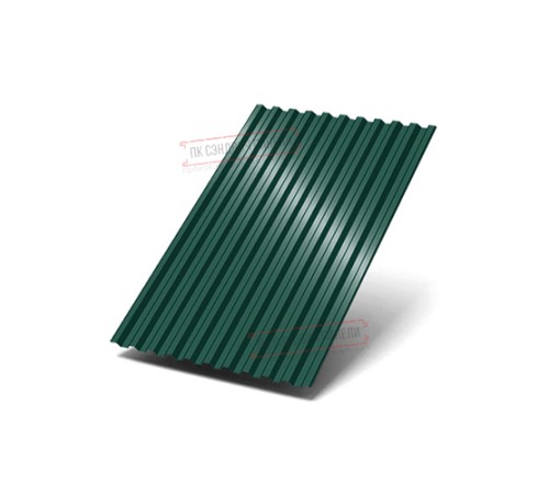 Профилированный лист C21х1000 Полиэстер RAL6005-0.7