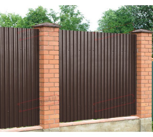 Профилированный лист C21х1000 Полиэстер RAL8017-0.45