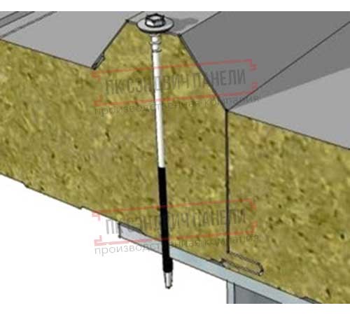 Саморез для сэндвич-панели 14X130 диаметр 5,5