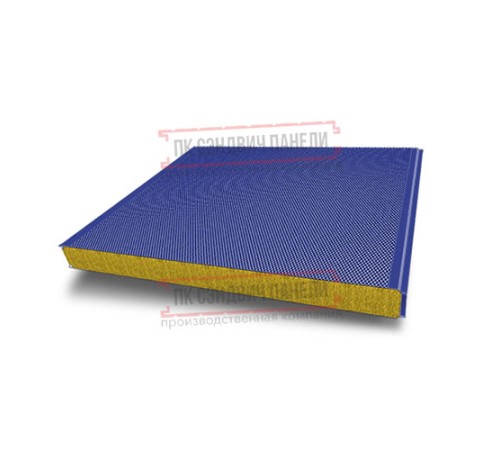 Сэндвич панели акустические стеновые с минеральной ватой, ширина 1200 мм, толщина 120 мм, 0.5/0.5, RAL5002