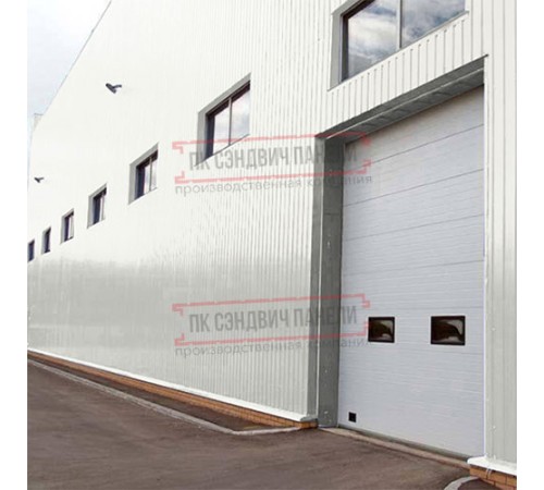 Сэндвич панели акустические стеновые с минеральной ватой, ширина 1200 мм, толщина 200 мм, 0.5/0.5, RAL9003