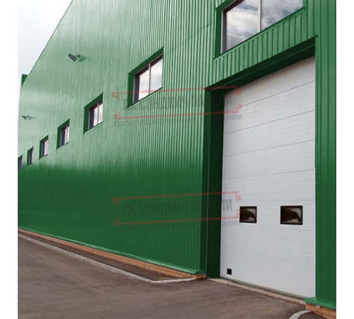 Сэндвич панели акустические стеновые с минеральной ватой, ширина 1200 мм, толщина 60 мм, 0.5/0.5, RAL6002