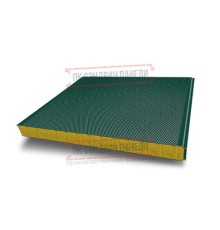 Сэндвич панели акустические стеновые с минеральной ватой, ширина 1200 мм, толщина 60 мм, 0.5/0.5, RAL6005