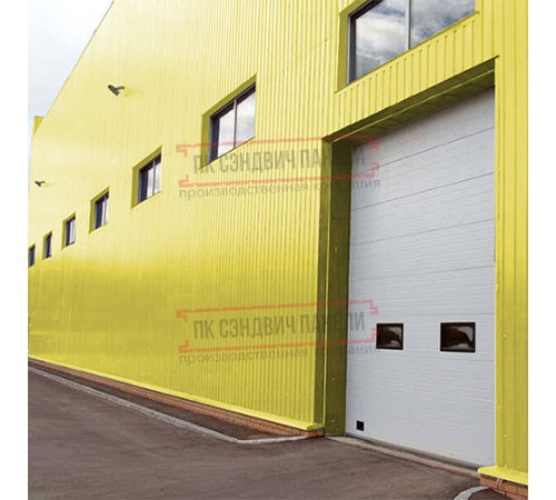 Сэндвич панели акустические стеновые с минеральной ватой, ширина 1200 мм, толщина 150 мм, 0.5/0.5, RAL1018