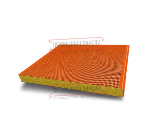 Сэндвич панели акустические стеновые с минеральной ватой, ширина 1000 мм, толщина 150 мм, 0.5/0.5, RAL2004