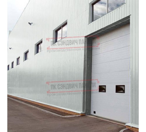 Сэндвич панели акустические стеновые с минеральной ватой, ширина 1200 мм, толщина 200 мм, 0.5/0.5, RAL7035