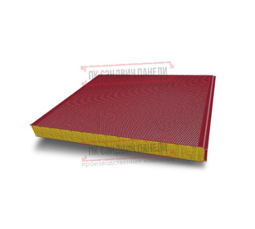 Сэндвич панели акустические стеновые с минеральной ватой, ширина 1200 мм, толщина 100 мм, 0.5/0.5, RAL3003
