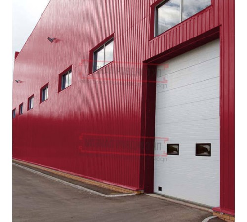 Сэндвич панели акустические стеновые с минеральной ватой, ширина 1200 мм, толщина 100 мм, 0.5/0.5, RAL3003