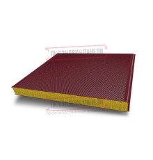 Сэндвич панели акустические стеновые с минеральной ватой, ширина 1000 мм, толщина 100 мм, 0.5/0.5, RAL3005