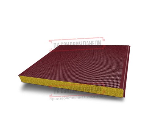 Сэндвич панели акустические стеновые с минеральной ватой, ширина 1000 мм, толщина 200 мм, 0.5/0.5, RAL3005