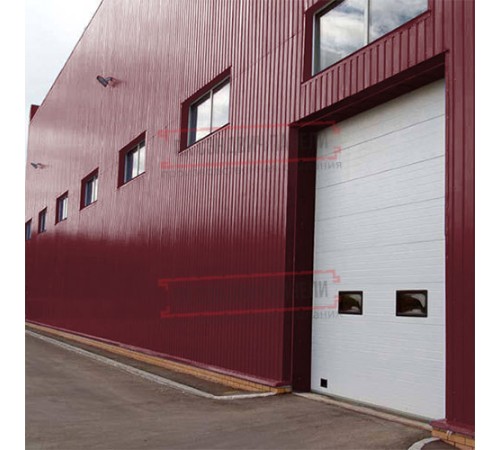 Сэндвич панели акустические стеновые с минеральной ватой, ширина 1000 мм, толщина 200 мм, 0.5/0.5, RAL3005