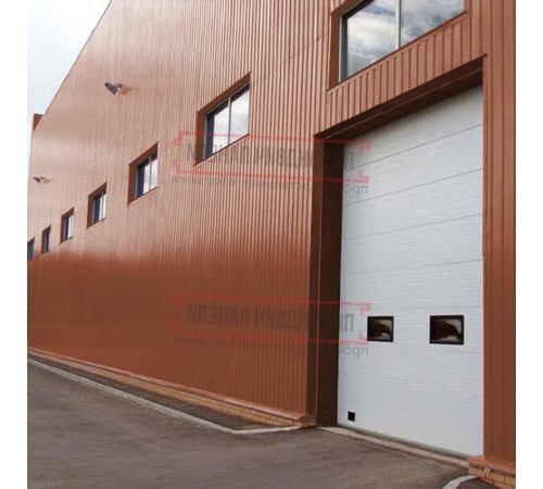 Сэндвич панели акустические стеновые с минеральной ватой, ширина 1000 мм, толщина 200 мм, 0.5/0.5, RAL8004