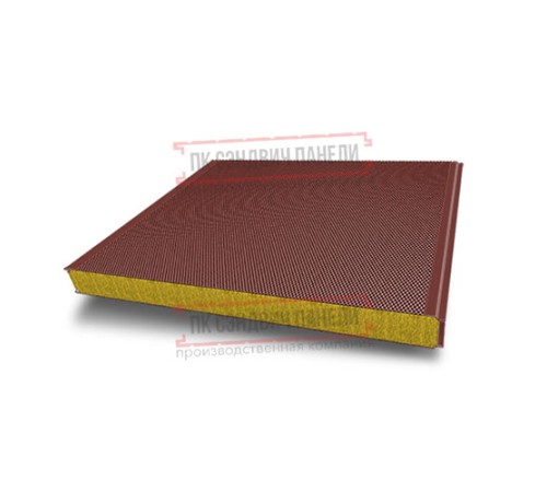 Сэндвич панели акустические стеновые с минеральной ватой, ширина 1200 мм, толщина 120 мм, 0.5/0.5, RAL3009