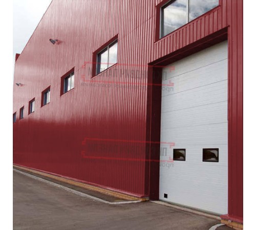 Сэндвич панели акустические стеновые с минеральной ватой, ширина 1200 мм, толщина 120 мм, 0.5/0.5, RAL3009