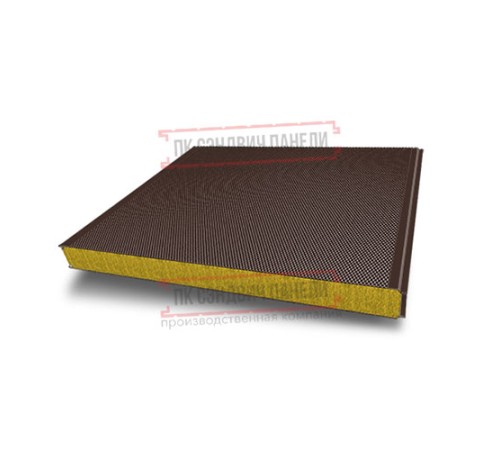 Сэндвич панели акустические стеновые с минеральной ватой, ширина 1200 мм, толщина 60 мм, 0.5/0.5, RAL8017