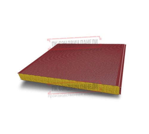 Сэндвич панели акустические стеновые с минеральной ватой, ширина 1000 мм, толщина 250 мм, 0.5/0.5, RAL3011