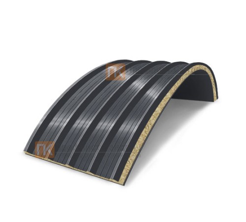 Сэндвич-панели арочные с минеральной ватой, ширина 1000 мм, толщина 10 мм, 0.5/0.5, RAL7024