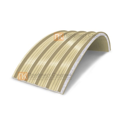 Сэндвич-панели арочные с пенополистиролом, ширина 1200 мм, толщина 250 мм, 0.5/0.5, RAL1014