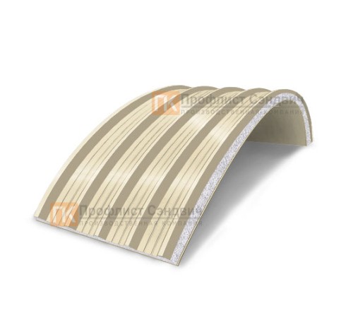 Сэндвич-панели арочные с пенополистиролом, ширина 1200 мм, толщина 200 мм, 0.5/0.5, RAL1015