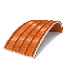 Сэндвич-панели арочные с пенополистиролом, ширина 1000 мм, толщина 250 мм, 0.5/0.5, RAL2004