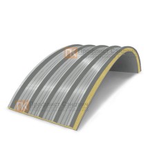 Сэндвич-панели арочные с пенополиуретаном, ширина 1200 мм, толщина 100 мм, 0.5/0.5, RAL9006