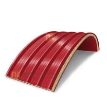 Сэндвич-панели арочные с минеральной ватой, ширина 1000 мм, толщина 100 мм, 0.5/0.5, RAL3020