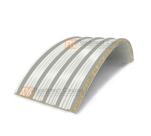 Сэндвич-панели арочные с минеральной ватой, ширина 1000 мм, толщина 40 мм, 0.5/0.5, RAL9003