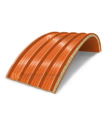 Сэндвич-панели арочные с минеральной ватой, ширина 1200 мм, толщина 50 мм, 0.5/0.5, RAL2004