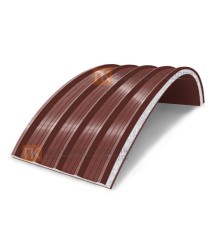 Сэндвич-панели арочные с пенополистиролом, ширина 1000 мм, толщина 250 мм, 0.5/0.5, RAL3009