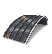 Сэндвич-панели арочные с пенополистиролом, ширина 1200 мм, толщина 120 мм, 0.5/0.5, RAL7024