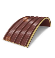 Сэндвич-панели арочные с пенополиуретаном, ширина 1200 мм, толщина 40 мм, 0.5/0.5, RAL3009