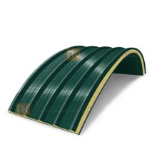 Сэндвич-панели арочные с пенополиуретаном, ширина 1000 мм, толщина 60 мм, 0.5/0.5, RAL6005