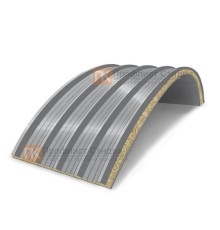 Сэндвич-панели арочные с минеральной ватой, ширина 1000 мм, толщина 40 мм, 0.5/0.5, RAL7004