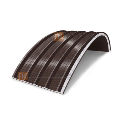 Сэндвич-панели арочные с пенополистиролом, ширина 1200 мм, толщина 250 мм, 0.5/0.5, RAL8017