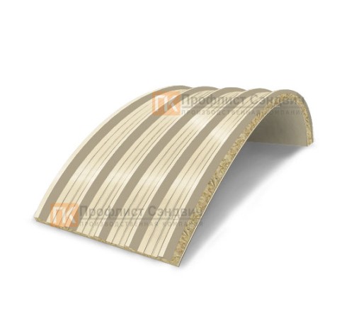 Сэндвич-панели арочные с минеральной ватой, ширина 1000 мм, толщина 10 мм, 0.5/0.5, RAL1015