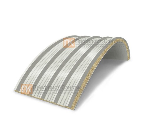 Сэндвич-панели арочные с минеральной ватой, ширина 1000 мм, толщина 30 мм, 0.5/0.5, RAL9002