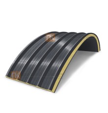 Сэндвич-панели арочные с пенополиуретаном, ширина 1000 мм, толщина 120 мм, 0.5/0.5, RAL7024