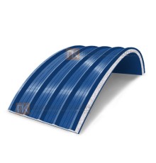 Сэндвич-панели арочные с пенополистиролом, ширина 1000 мм, толщина 40 мм, 0.5/0.5, RAL5005