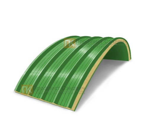 Сэндвич-панели арочные с пенополиизоциануратом, ширина 1000 мм, толщина 40 мм, 0.5/0.5, RAL6018