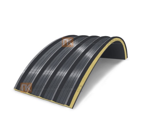 Сэндвич-панели арочные с пенополиизоциануратом, ширина 1200 мм, толщина 30 мм, 0.5/0.5, RAL7024