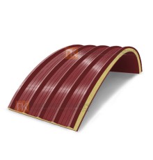 Сэндвич-панели арочные с пенополиизоциануратом, ширина 1200 мм, толщина 30 мм, 0.5/0.5, RAL3011