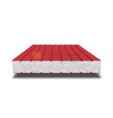 Сэндвич панели без замков с пенополистиролом, ширина 1000 мм, толщина 60 мм, 0.5/0.5, RAL3020