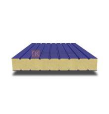 Сэндвич панели без замков с пенополиизоциануратом, ширина 1200 мм, толщина 100 мм, 0.5/0.5, RAL5002