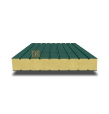 Сэндвич панели без замков с пенополиизоциануратом, ширина 1200 мм, толщина 60 мм, 0.5/0.5, RAL6005