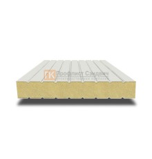 Сэндвич панели без замков с пенополиизоциануратом, ширина 1000 мм, толщина 30 мм, 0.5/0.5, RAL9002