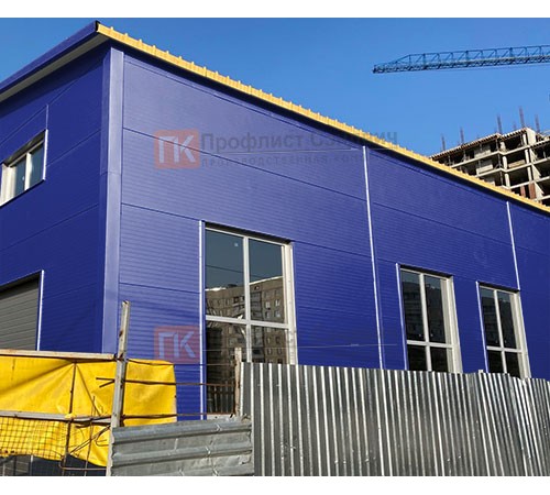 Сэндвич панели без замков с пенополиизоциануратом, ширина 1200 мм, толщина 30 мм, 0.5/0.5, RAL5002