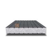 Сэндвич панели без замков с пенополистиролом, ширина 1000 мм, толщина 100 мм, 0.5/0.5, RAL7024